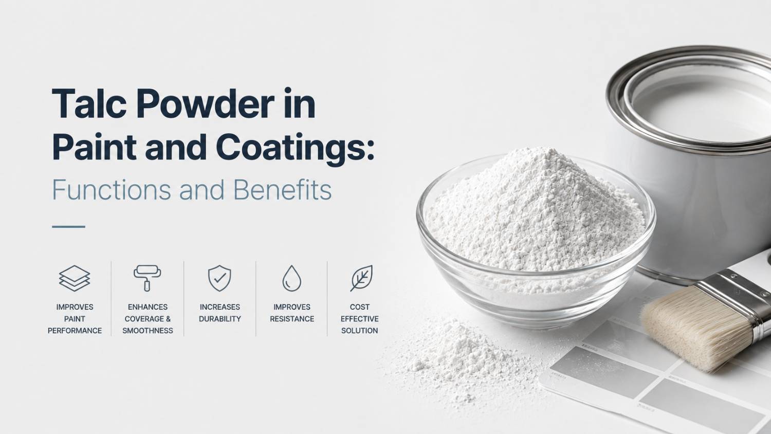 Talc powder in paint and coatings