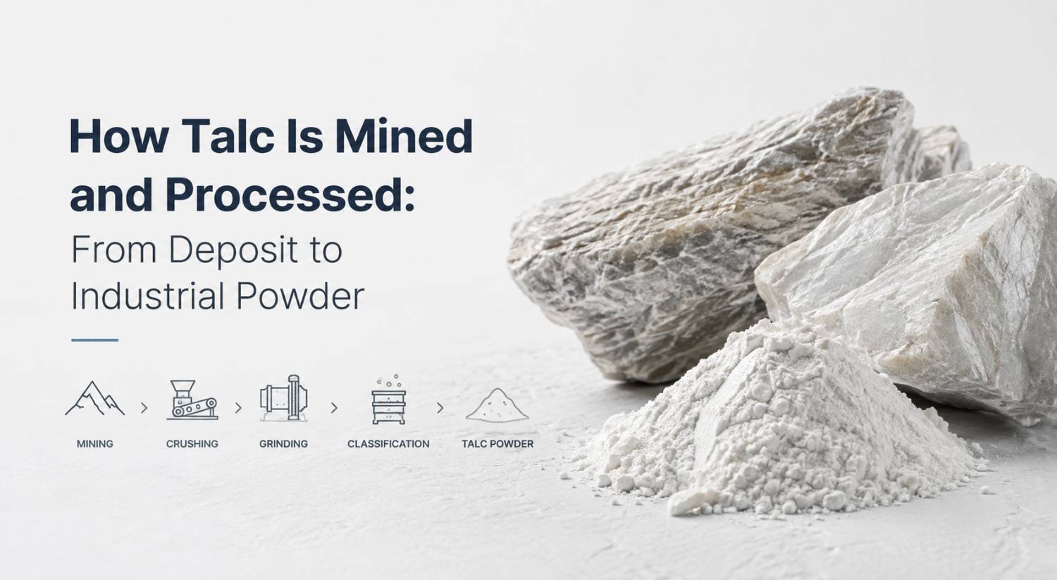 How talc is mined and processed